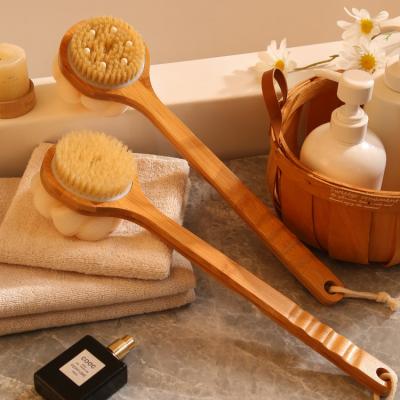 China All Natural Factory Direct Sale New Product New Product Natural Body Ball Scrubber Silicone Body Scrubber Belt Baby Bath Shower Brush BATH BRUSH for sale