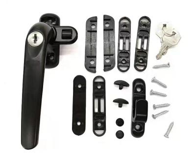 China Modern Aluminum Upvc 7 Shape Casement Door Window Camlock Project Handle With Master Key Lock To India Africa for sale