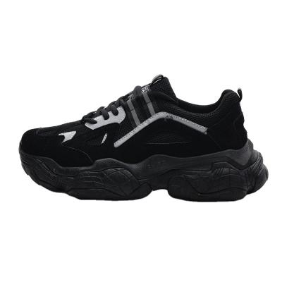 China 2022 fashion trend expand and thicken men's shoes stone-soled sports shoes old reflective casual shoes for sale