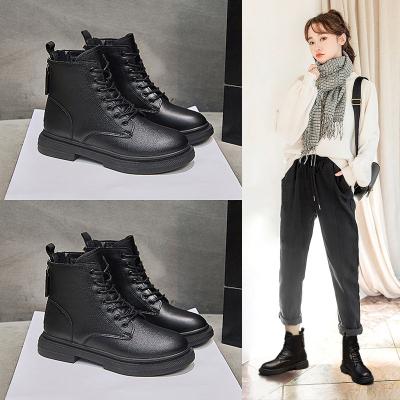 China Durable Autumn Martin Boots Winter Lace-up Durable PU Women's Disaster Shopping Boots for sale