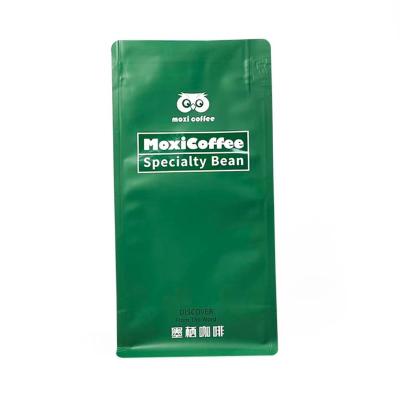 China Wholesale Price BIODEGRADABLE Customized Printed Coffee Bag Eight Side Sealed Food Packaging Bag With Resealable Vertical Zipper Bag for sale