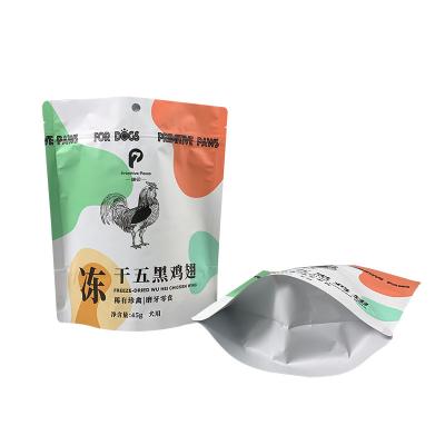 China BIODEGRADABLE factory wholesale custom printed aluminum foil food packaging bags with resealable vertical zipper bags for sale