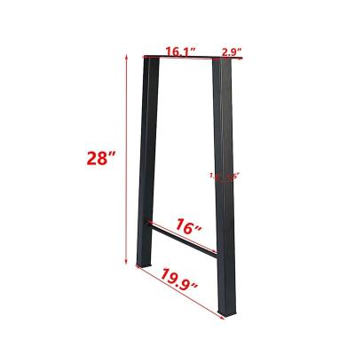 China Eco-Friendly Black Metal Table Legs - 28 x 17.7 Inch Industrial Metal Legs For Coffee Table, Heavy Duty End Table Legs. for sale