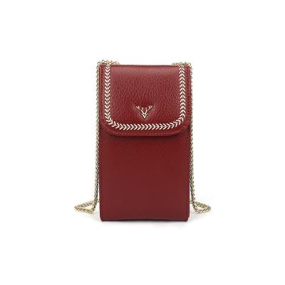 China RFID New Styles Mobile Phone Wallet Ladies Hand Long Purse Korea Style Genuine Leather Clutch Bag for sale