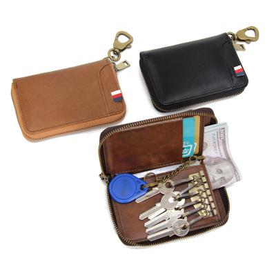 China RFID Wallet Men Money Keys Cut Mini Wallets Male Purse Card Holder Leather Bags Vintage Style for sale