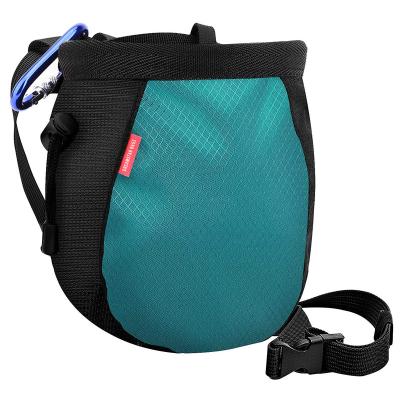 China Lightweight Climbing Chalk Bag Belt Strap and Carabiner Chalk Holder Bucket with Side Zipper Bag for Bouldering for sale