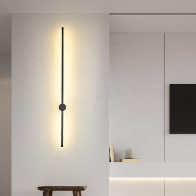 China Modern Design Long Strand Slim Lamp Modern Indoor Radio Led Bedside Wall Light With Remote Control for sale