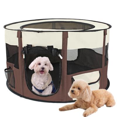 China Labrador Retriever Pop Up Pet Tent Oxford Dog Cat Puppy Playpen Outdoor Use -8 Panel Portable Foldable Water Resistant for sale