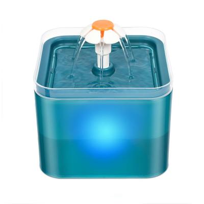 China Viable Smart Flower 2022 Automatic Circulation Pet Cat and Dog Water Dispenser Outdoor Water Dispenser Filter Cat and Dog Water Dispens for sale