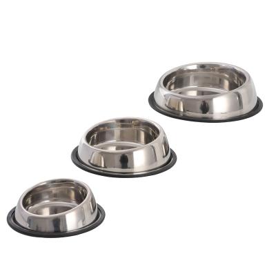 China Viable Wholesale Creative Oblique Neck Pet Bowl Stainless Steel Cat Easy-to-Eat Anti-Slip Design Bottom Cat Basin Dog Bowls Pet Bowls for sale