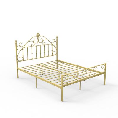 China Storage Wal-Mart Factory BSCI No Formaldehyde No Smell Metal Framing Nordic Modern Princess Latest Fashion Child's Platform Iron Bed for sale