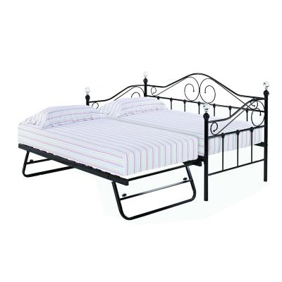 China Modern Super Powerful Simple Folding Kids Bed Foldable Metal Bed Steel Frame With Sofa,Iron Sofacome Bed for sale