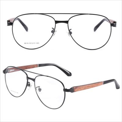 China Reading Glasses Temple Wooden Eyeglasses Frames High Quality Optical Designer Glasses Frames For Men for sale