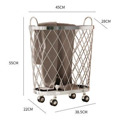 China 2022 Nordic hot minimalist metal high quality laundry basket with wheels laundry basket for sale