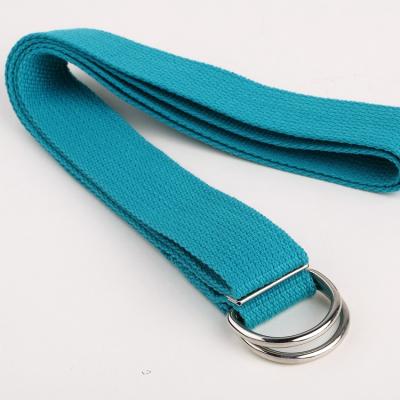 China Organic Cotton Yoga Stretching Straps Belt Manufacturer SW-006 for sale