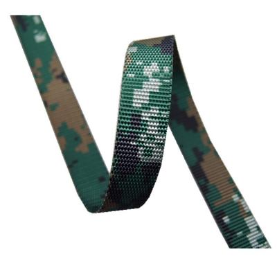 China Viable hot sale camouflage polyester webbing for military belt for sale