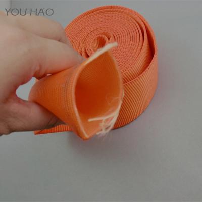 China 6cm Width Viable Orange Color Hollow Strap Webbing Polyester Nylon for sale