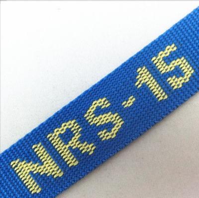 China Viable Logo Jacquard Woven Webbing PP Strap Manufacturer for sale