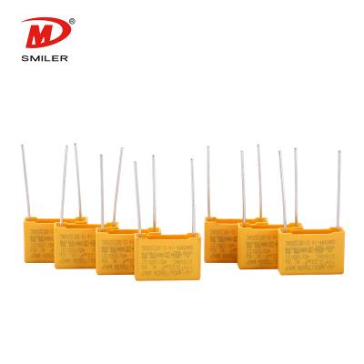 China AC Motor Polypropylene Safety Capacitors 275VAC X2 MKP Value 0.1uF 0.15uF 0.22uF 0.33uF 0.47uF 0.68uF for sale