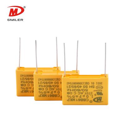 China AC Motor Polypropylene Film Safety Capacitors 0.47uF 250VAC X2 MKP for sale