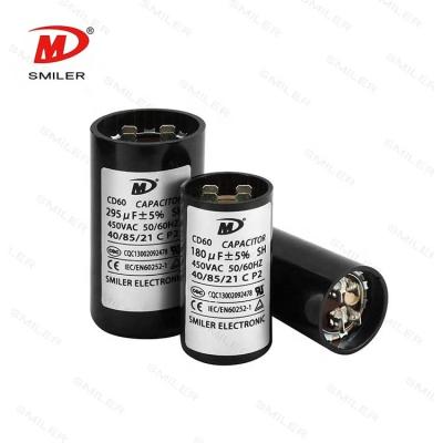 China 30UF 40UF 50UF Motor Manufacturer CD60 Water Pump Run Capacitor for sale