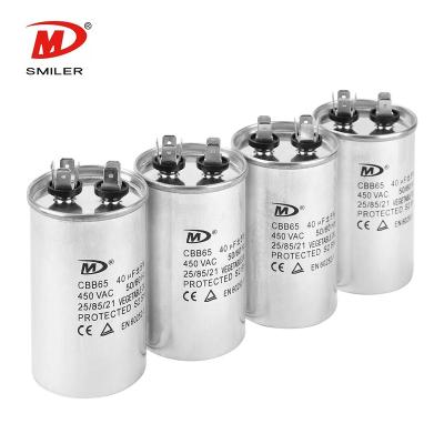 China Air conditioner Smiler cbb65 capacitor 35uf 35mfd air conditioning capacitor 400v 450v 500v cbb65 capacitor for sale