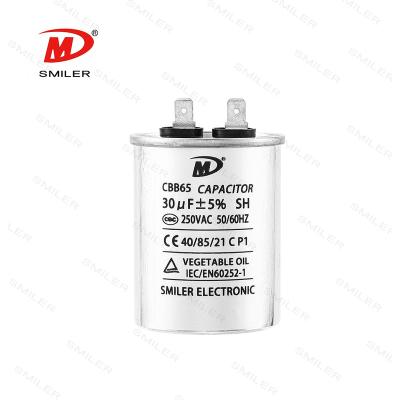 China Air Conditioner Smiler 30uf 30mfd cbb65 capacitor shipping and handling capacitor 40/70/21 par air acondicion for sale