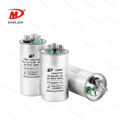 China Air Conditioner Smiler manufacture cbb65 Air Condition Capacitors AC Compressor condenser cbb65 cbb65 boarding and handling condensador for sale