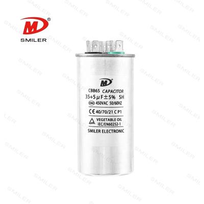 China Air conditioner Smiler cbb65 rohs cbb65 capacitor shipping and handling p2 capacitor 3 pin capacitor for cbb65 air conditioners for sale