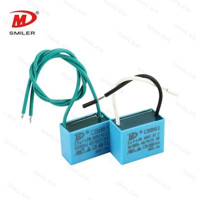 China Motor Starting Cbb61 Air Capacitors 10uf 1.5uf 3.5uf 450 VAC Capacitor CBB61 For Motors for sale