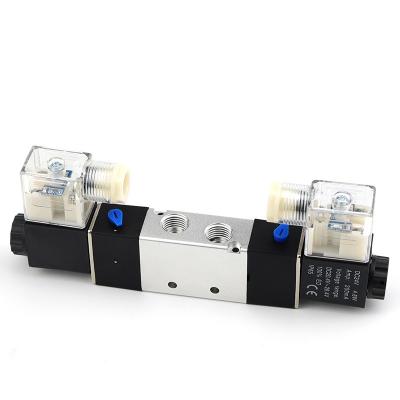 China Other two position five-port pneumatic reversing valve4V220-08 DC24V DC12V AC220V AC110V for sale