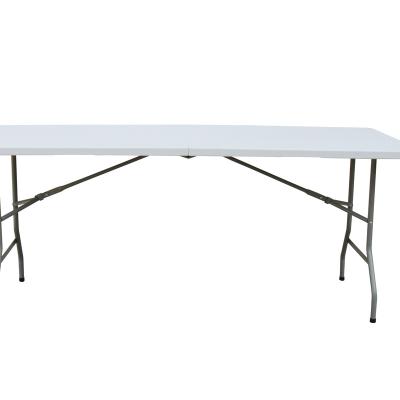 China Modern HDPE 6FT Outdoor Folding Fold-in-Half Portable Camping Table Set For Wedding Party for sale