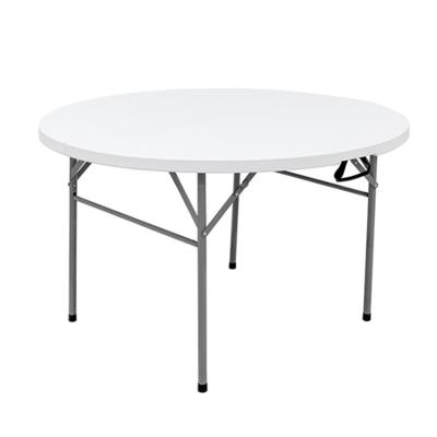 China Modern Plastic Fold-In-Half 4FT Round Table For Dining And Banquet for sale