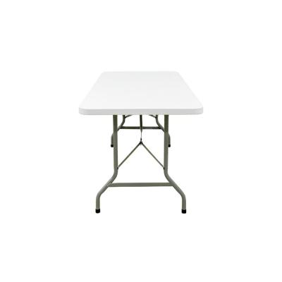 China Wholesale Foldable Plastic Folding Tables Plastic White Rectangle Foldable Dining Table for sale