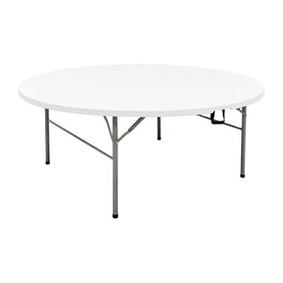 China Hot Sale Round Table Plastic Cheap Folding Banquet Easy Carry White Round Folding Table For Event for sale