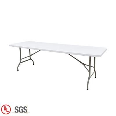 China 8 Foot Modern HDPE Plastic Folding Table Outdoor Rectangular Wholesale Plastic Folding Table for sale