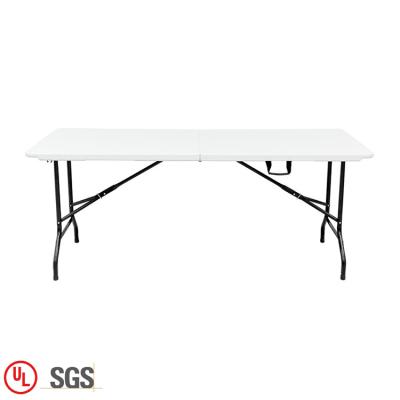 China Factory direct sales foldable table 6ft white plastic foldable office plastic folding tables wholesale for sale