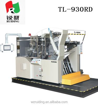 China Label / Paper / Glass Card Ruiding TL / - 930RD Fully Automatic Hot Creasing And Stamping Slitter With Feeder for sale