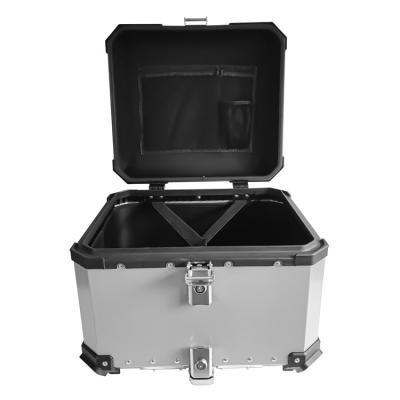 China Motorcycle Top Box Durable Tail Box Waterproof And Shockproof Large Capacity Aluminum Suitable For 55L Trunk Universal for sale