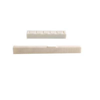 China Classic Ivory Guitar Saddle Bone And Bridge Nut Set 6 String For Musical Instruments Replacement 52x6x9MM DJ0506 for sale