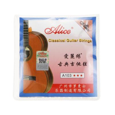 China Classical Alice A103 Nylon Classic Nylon Guitar Accessory Cuerdas de guitarra Cuerdas De de Fielles de Guitare for sale