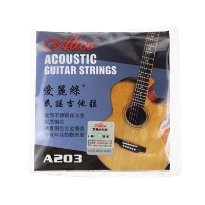 China Cheap Folk Acoustic Strings Hot Selling Alice A203 Stainless Steel Guitar Acoustic Steel Strings for sale