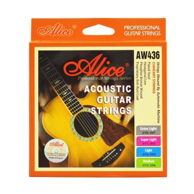 China Original GUITAR AW436 Alice 011/012 Professional Guitar Folk Strings USA Core Phosphor Steel Copper for sale