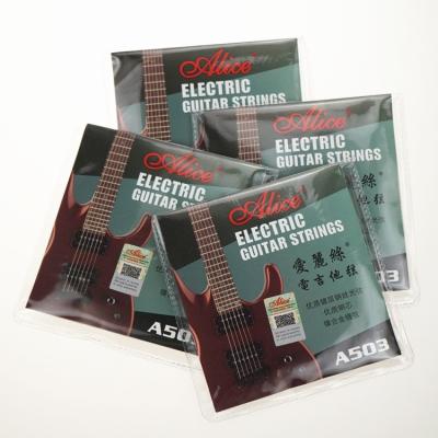 China Cheap Alice Steel Electric Guitar Strings Wholesale Cheap Steel String A503 Electric Guitar Set With 6pcs Strings High Quality for sale