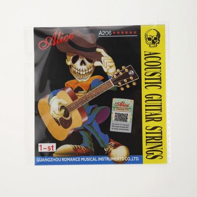 China Original A203 Steel Acoustic Guitar Strings Alice Whole Sale Stable Guitar Strings Guitar Accessories Set Good Sound High Quality for sale