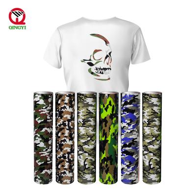 China Hot Sale Apparel Rolls Htv Pattern Textile Fabric Camouflage Heat Press Transfer Film Vinyl Vinyl Cutter TPU For Custom T-shirt Printing for sale