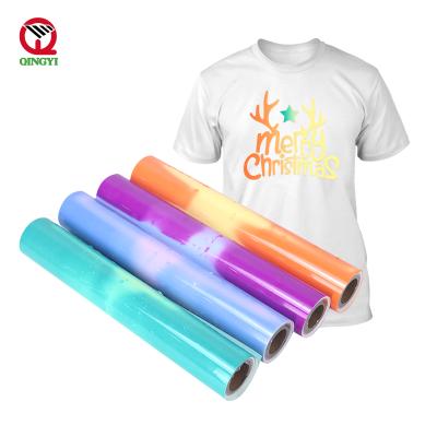 China Weed Easy New Product Glossy Cut Temperature Activated Color Change Vinyl Heat Transfer Vinyl Film Rolls Sheets For T Shirts for sale