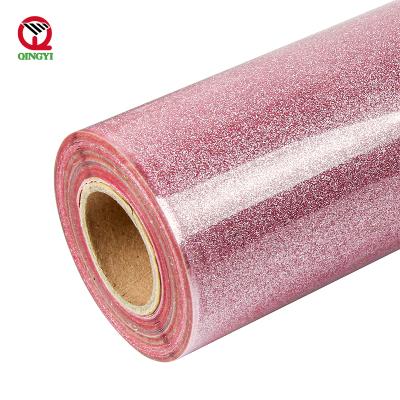 China Easy to cut and weed wholesale premium quality white htv textile to roll iron on lettering glitter heat transfer vinyl ready to ship for t shirts sports for sale