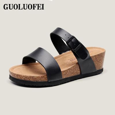 China Unique Anti-Smell High Heel High Quality Cork Wedge Sandals for Women and Ladies Girls for sale