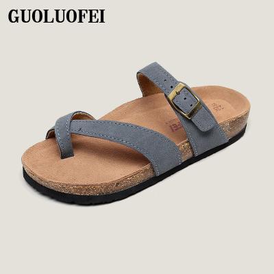 China Wholesale Fashion Trend Women Slippers Buckle-Strap Flip Flops Beach Flat Slippers And Sandals Slippers For Women for sale